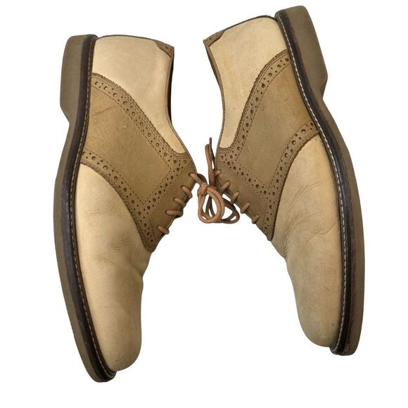 Peter Huber Tan Two Tone Leather Oxford Size 9 - Picture 4 of 16